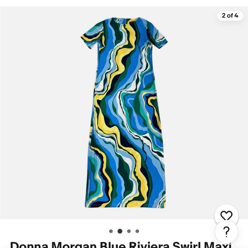 Donna Morgan Multicolor Wave Pattern Dress - Picture 2 of 8